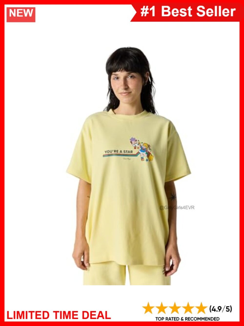 Samii Ryan Rainbow Brite Oversized Crewneck Tee